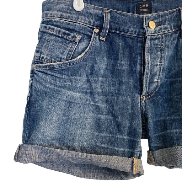 Citizens of Humanity Denim Blue Button Fly Jean Shorts Sz 27 - Picture 2 of 10